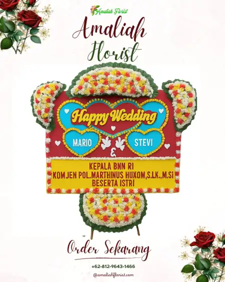 Papan Bunga Pernikahan Sekaran